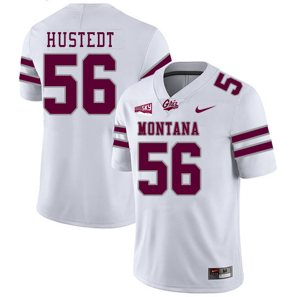Montana Grizzlies #56 Garrett Hustedt College Football Jerseys Stitched Sale-White